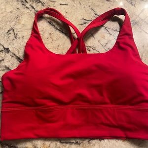 Lululemon Energy Bra Long line dark red